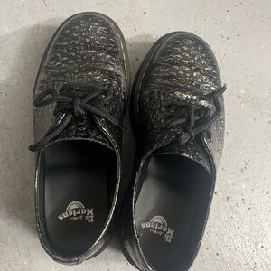 Dr. Martens Black Croc Embossed loafers